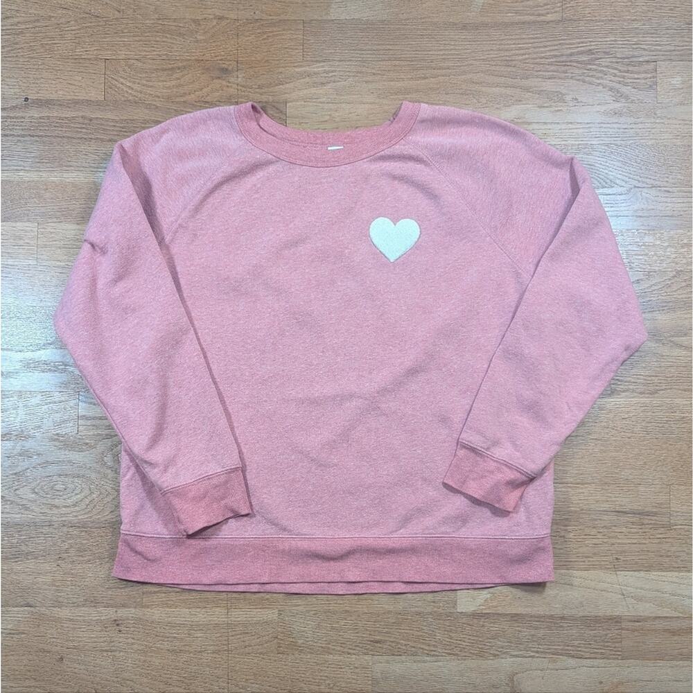 Old Navy Pink Heart Crewneck Sweatshirt XL